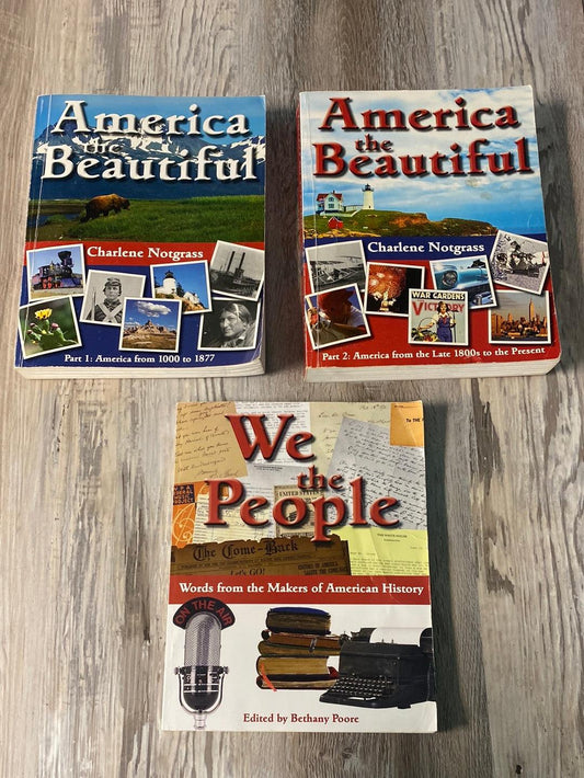 AMERICA THE BEAUTIFUL 3 Book Set by Notgrass 2011