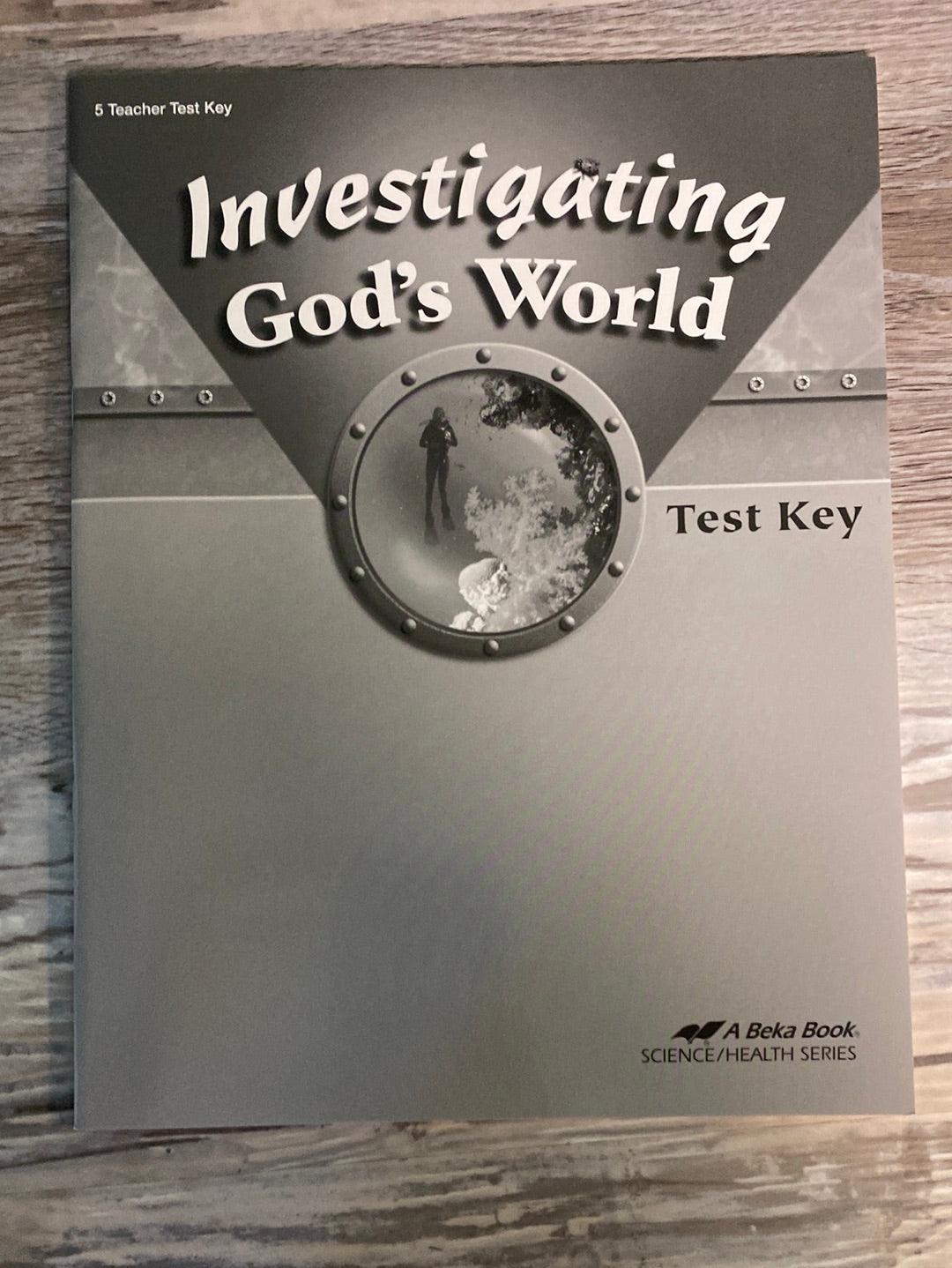 Abeka Investigating God's World 4th Ed. Keys