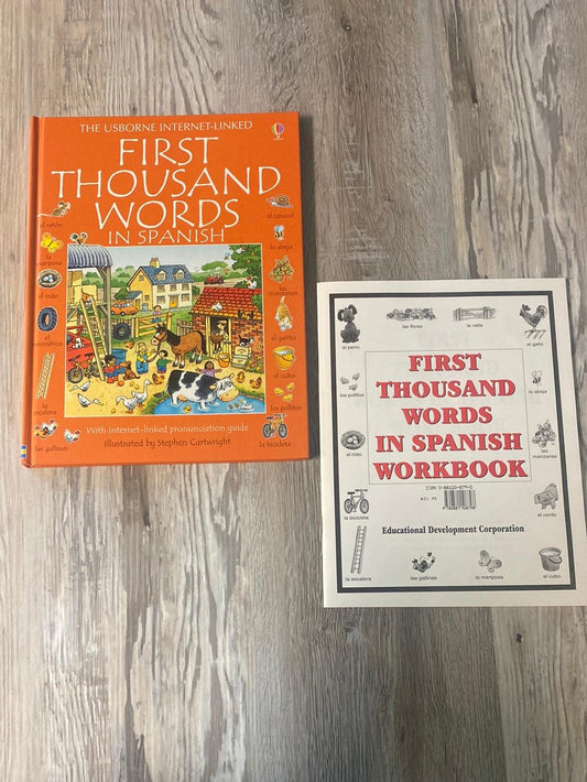 Usborne First Thousand Words in Spanish + Workbook