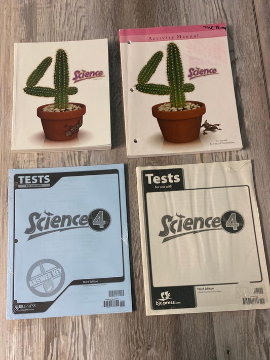 BJU Science 4 Text, Test, Activity 3rd Ed.