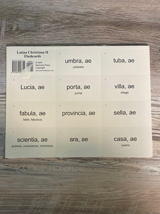Latina Christiana II Flashcards Memoria Press 2001