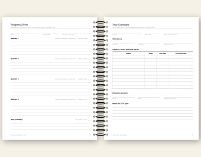 Homeschool Record Book — Attendance, Subjects & Expenses (Alabama Edition)