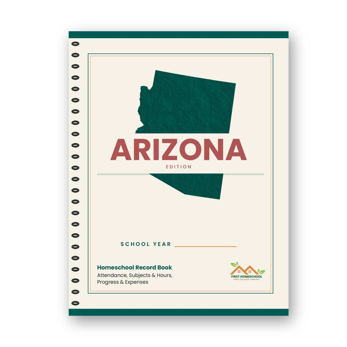 Homeschool Record Book — Attendance, Subjects & Expenses (Arizona Edition)