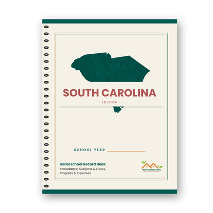 Homeschool Record Book — Attendance, Subjects & Expenses (South Carolina Edition)