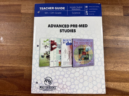 MasterBooks Advanced Pre-Med Studies Teacher Guide 9-12