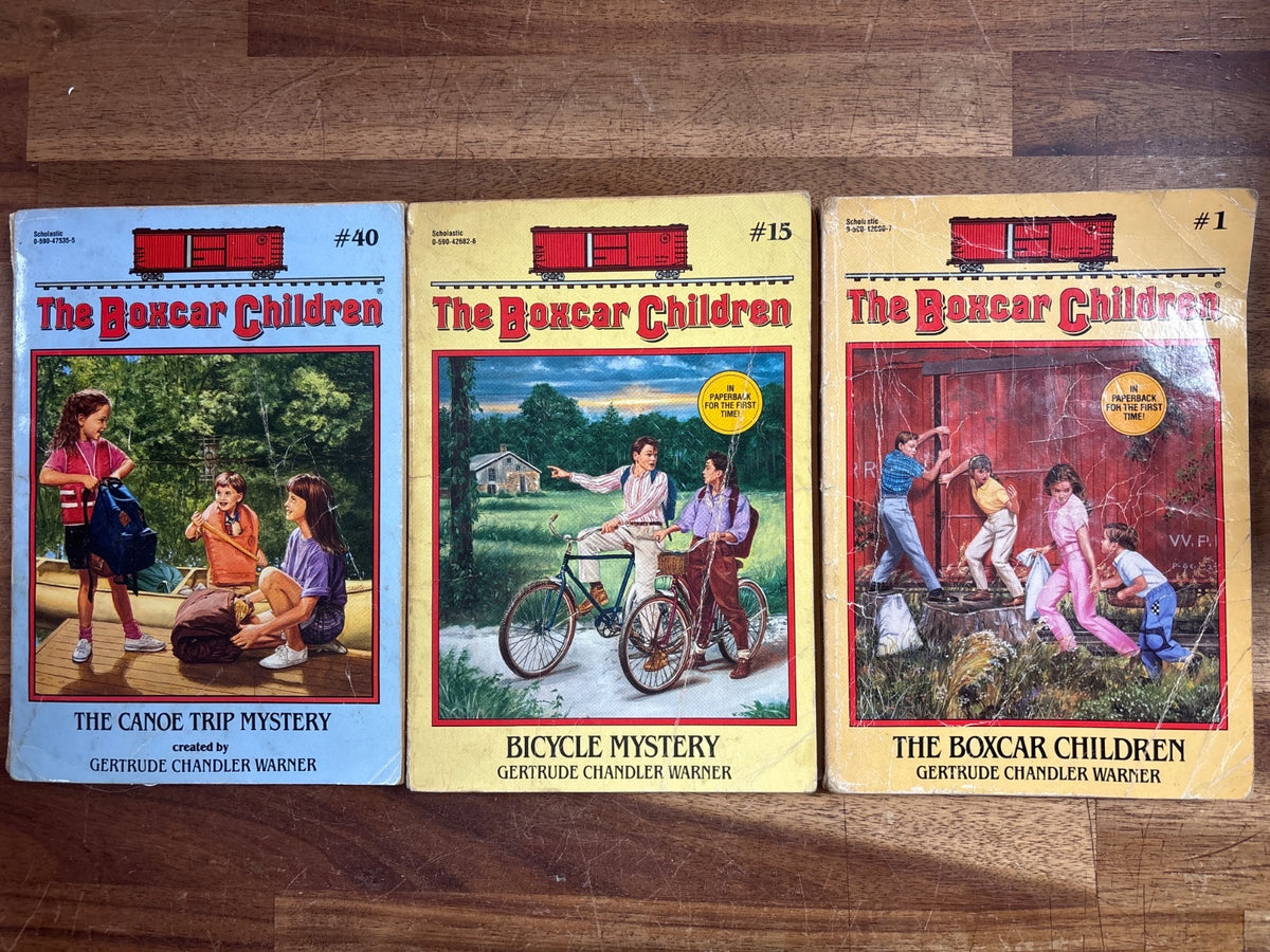 Boxcar Children Books #1, #15, #40 Paperback Set — front cover