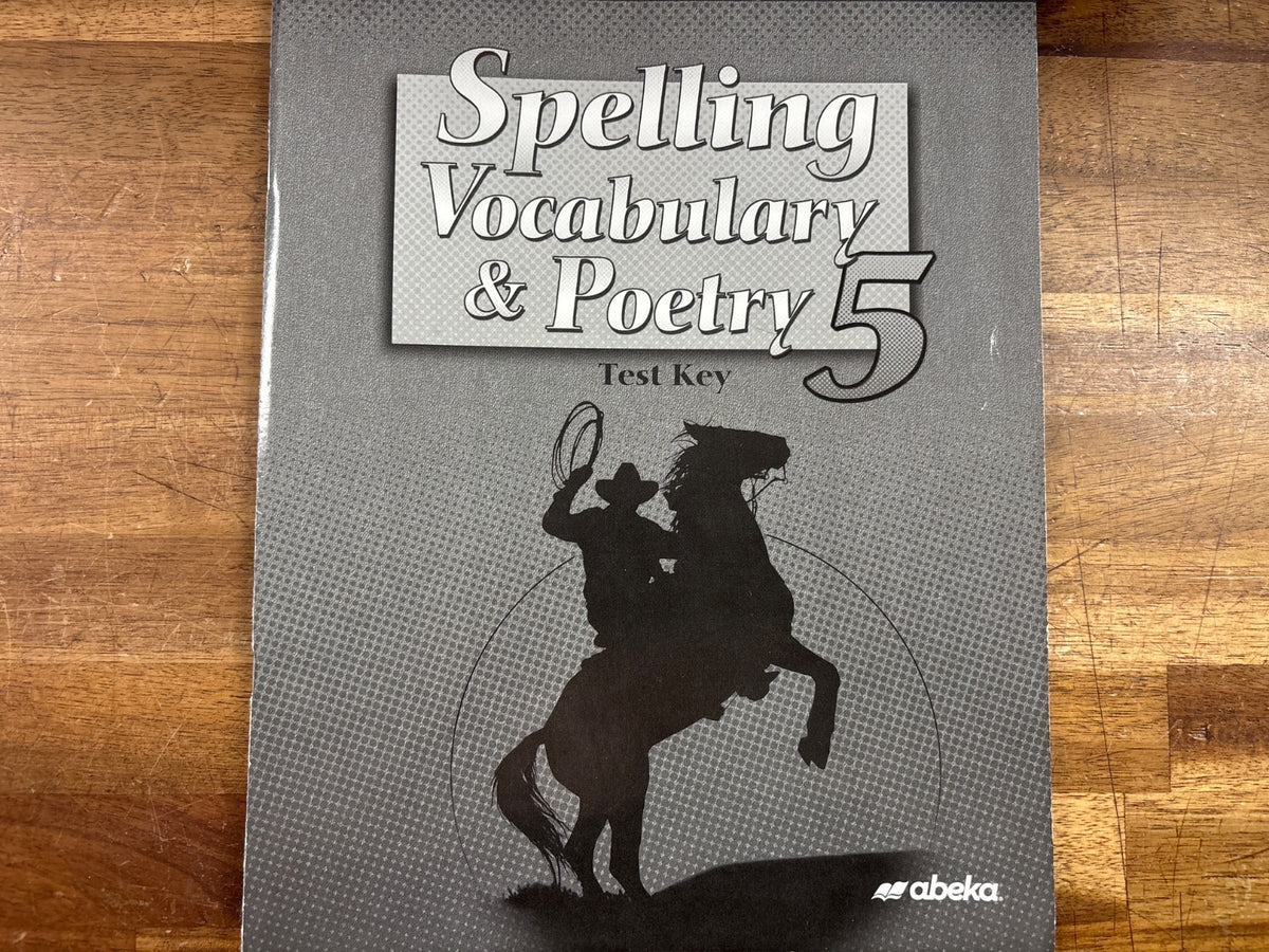 Abeka Spelling Vocabulary & Poetry 5 Textbook & Test Key Set