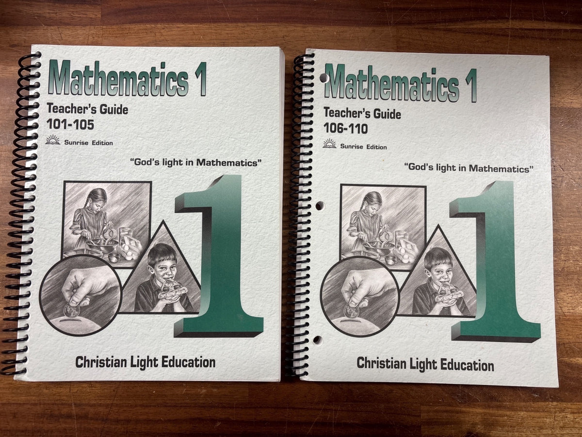 Christian Light Mathematics 1 Teacher's Guide Sunrise Edition — front cover