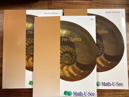 Math-U-See Pre-Algebra Set: Manual, Workbook & Tests — front cover