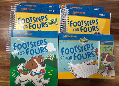 Footsteps for Fours Complete Set - Teacher, Activity, Writing