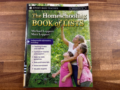 The Homeschooling Book of Lists - Leppert Grades K-12 — front cover
