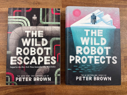 Wild Robot Escapes & Protects Set by Peter Brown Hardcover — front cover