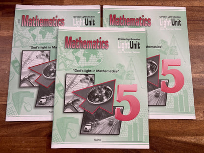 Christian Light Education Math 5 LightUnits 508-510 Set — front cover