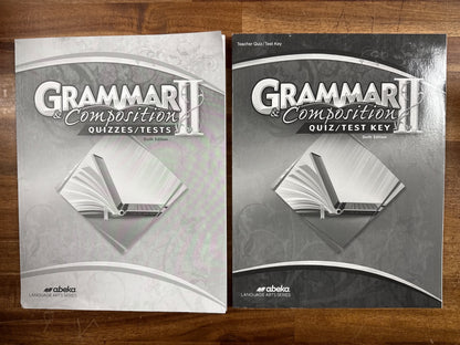 Abeka Grammar & Composition II Quiz/Test Set 6th Ed