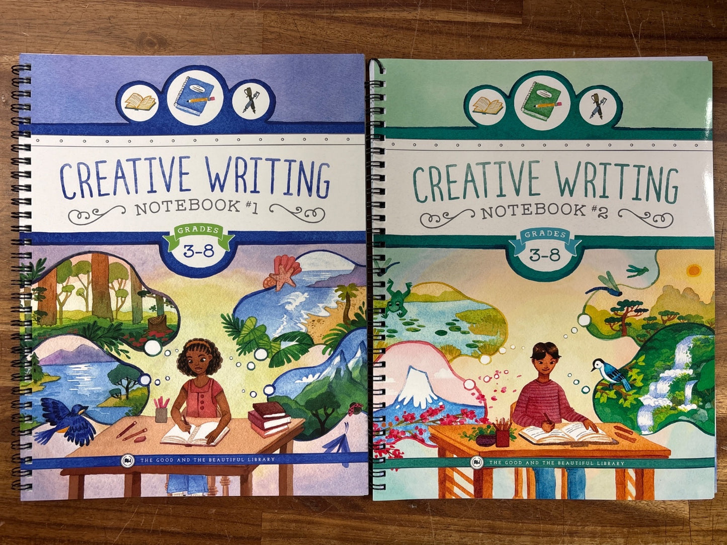Good and Beautiful Creative Writing Notebooks #1 & #2 Grades 3-8