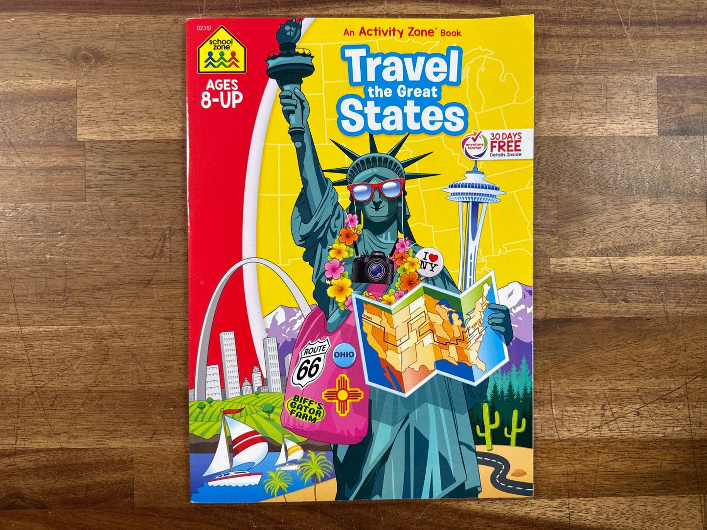 School Zone Travel the Great States Activity Book Ages 8-Up