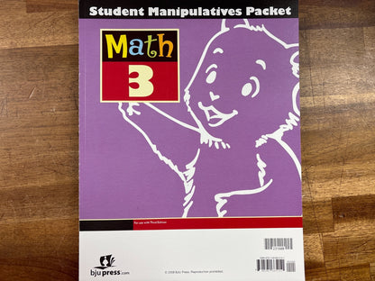 BJU Press Math 3 Student Manipulatives Packet 3rd Ed