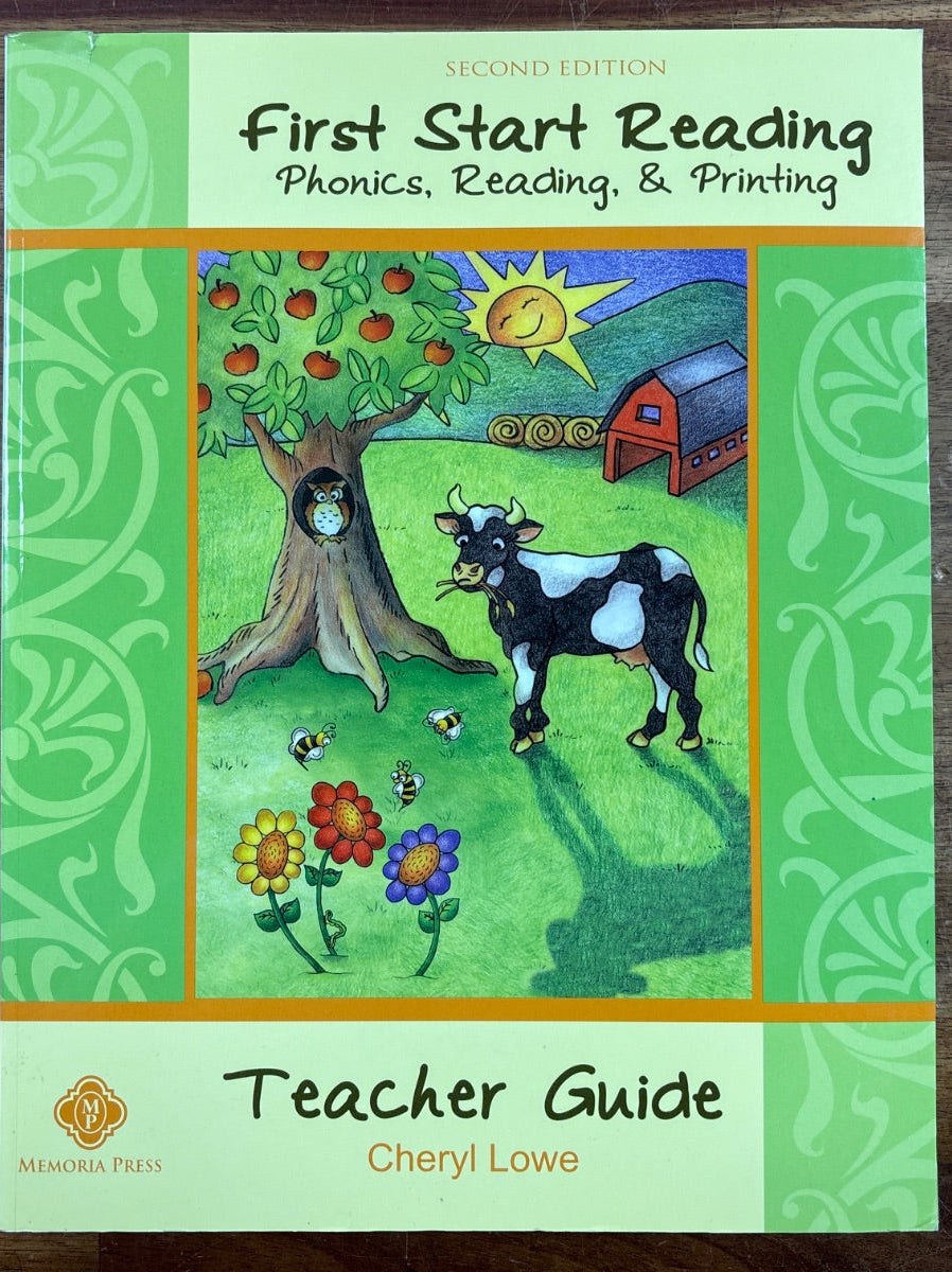 Memoria Press First Start Reading Set: Teacher Guide Text Flashcards