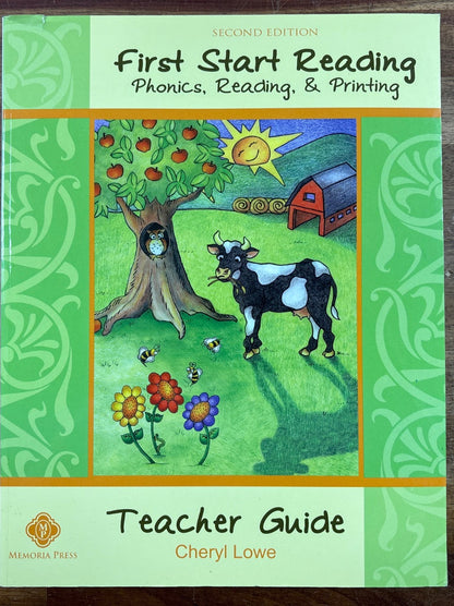 Memoria Press First Start Reading Set: Teacher Guide Text Flashcards