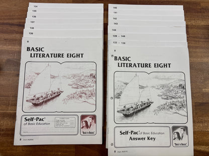 Basic Literature Eight Self-Pac & Answer Key Set #8 — front cover