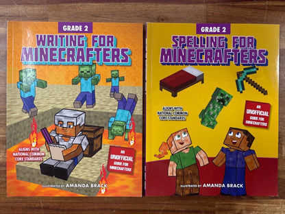 Sky Pony Writing & Spelling for Minecrafters Grade 2 Set — front cover
