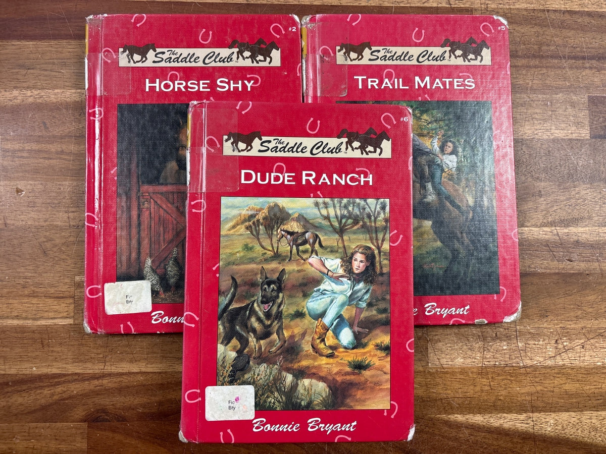 Saddle Club Books #2, #5, #6 Bryant Horse Shy Trail Mates Dude Ra — front cover