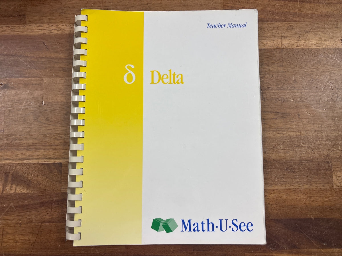 Math-U-See Delta Teacher Manual — front cover
