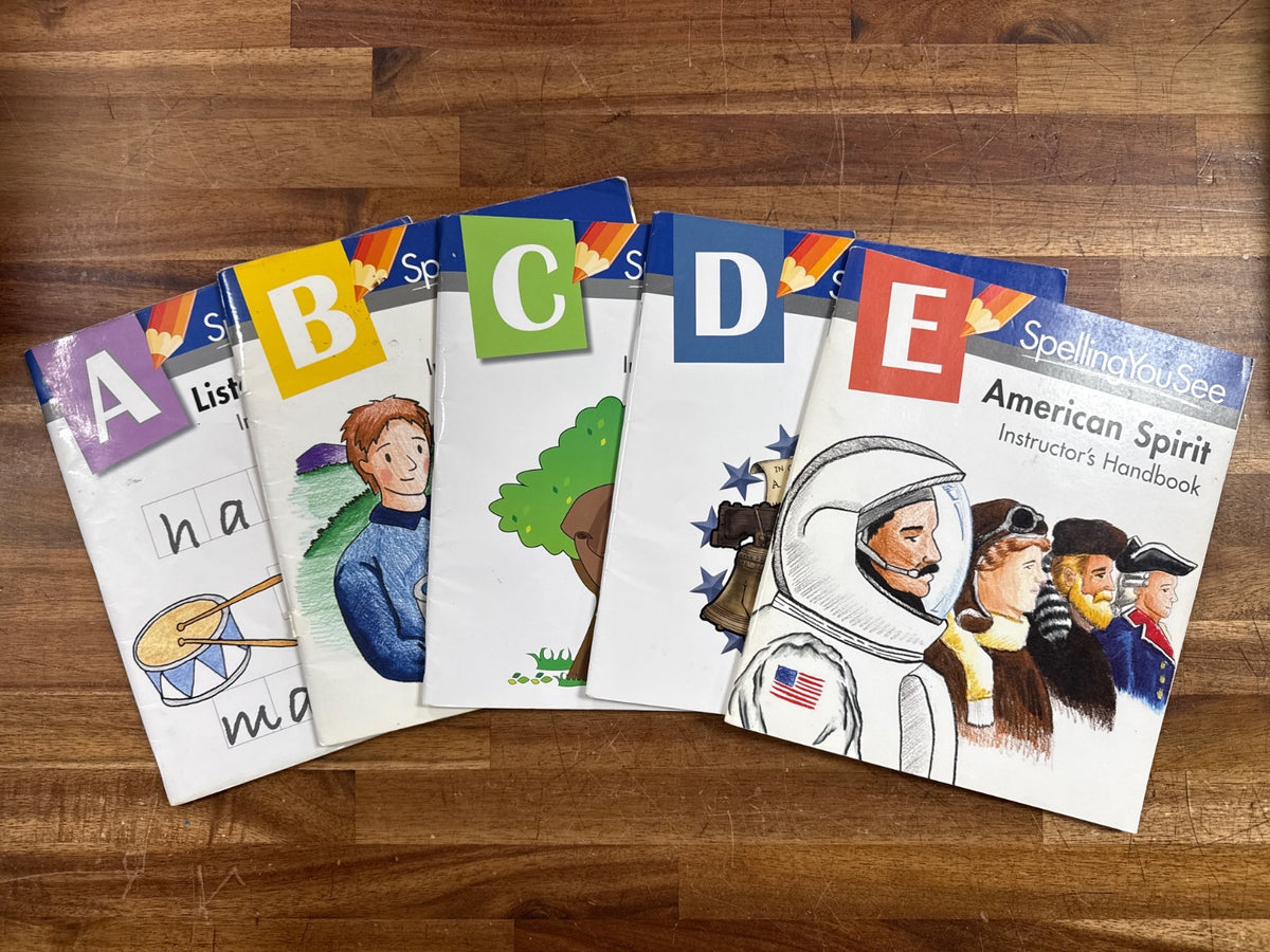 Spelling You See Instructor's Handbooks a-E Complete Set