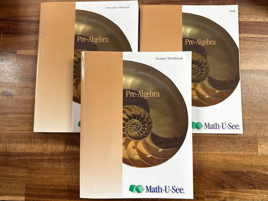 Math-U-See Pre-Algebra Set: Instruction, Tests, Workbook