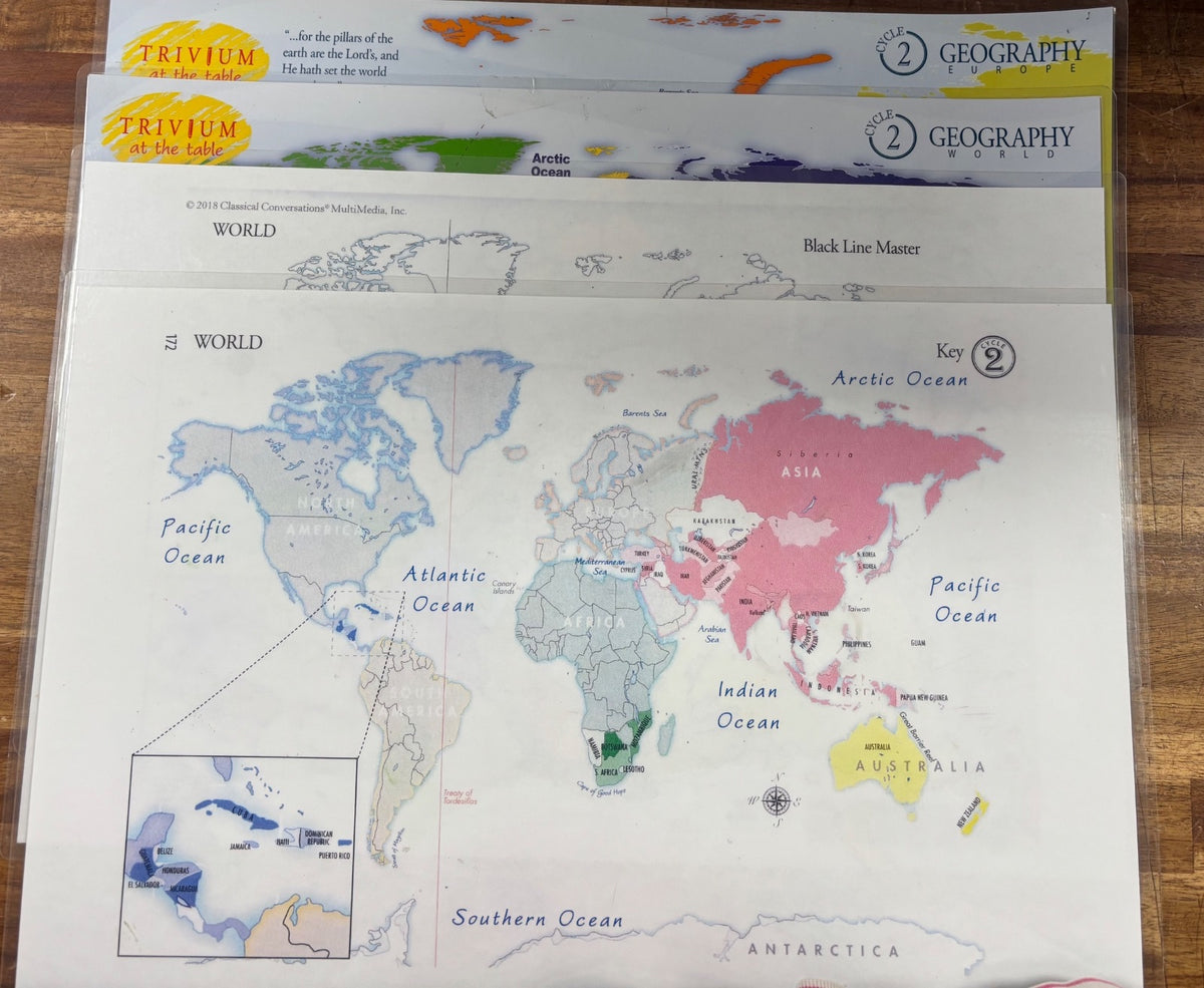 Classical Conversations Cycle 2 Geography Europe & World Maps