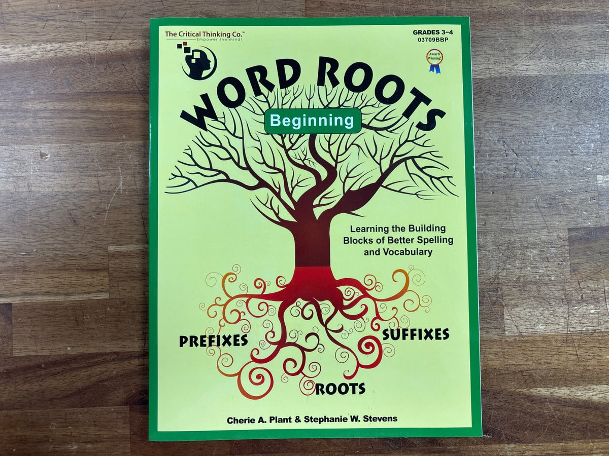 Word Roots Beginning Grades 3-4 Prefixes Suffixes Book — front cover