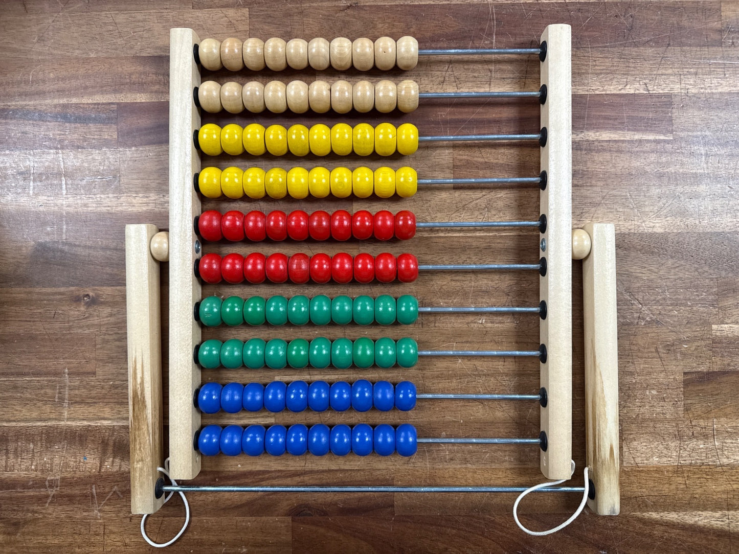 Wooden Counting Abacus 100 Beads Math Manipulative