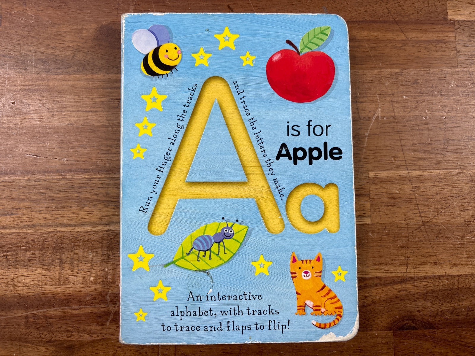 Tiger Tales a Is for Apple Trace-and-Flip Board Book — front cover