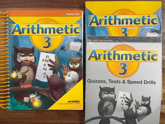 Abeka Arithmetic 3 Set: Work-Text, Teacher Key, Tests