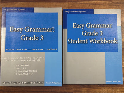 Easy Grammar Grade 3 Teacher Text & Student Workbook Set