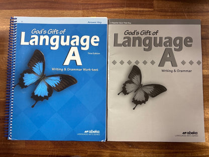 Abeka God's Gift of Language a Gr 4 Answer Key & Test Key — front cover