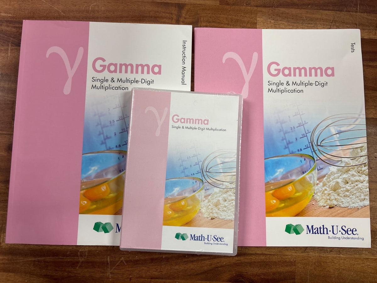 Math-U-See Gamma Multiplication Set: Manual, Tests & DVD — front cover