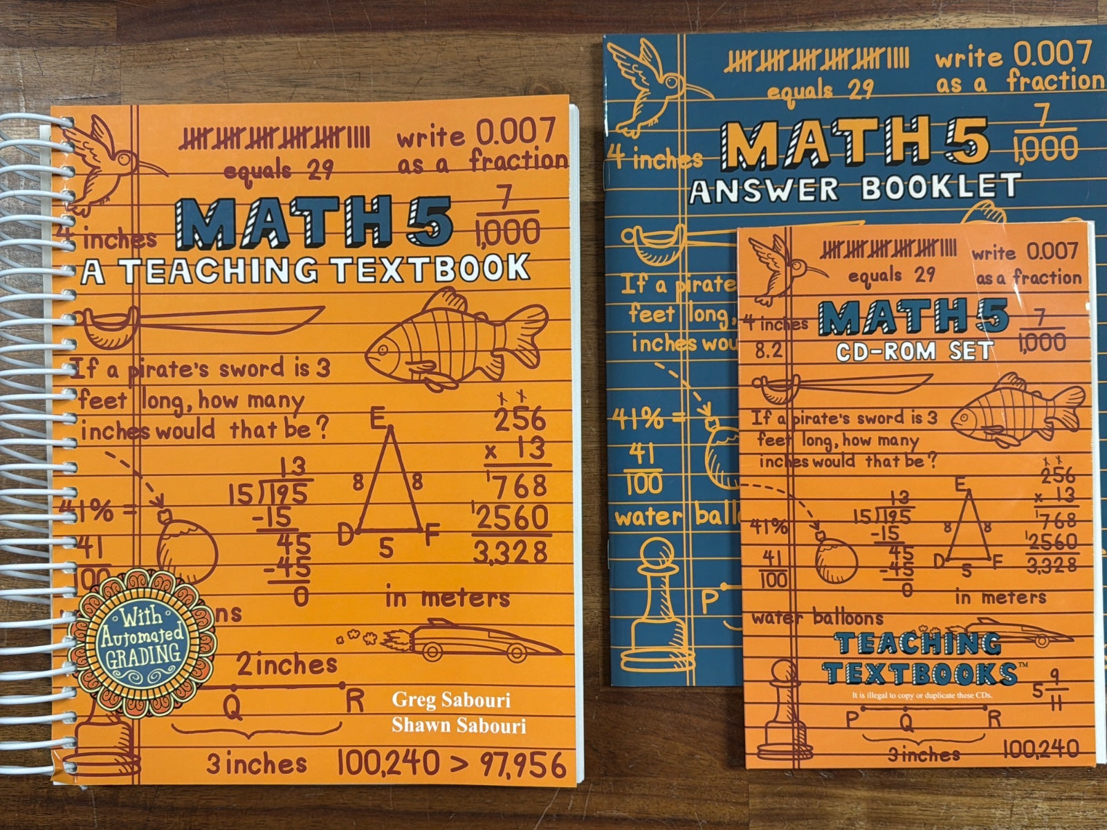 Math 5 Teaching Textbook Set with CD-ROM & Answer Key