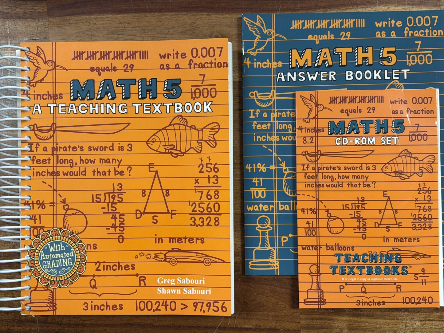 Math 5 Teaching Textbook Set with CD-ROM & Answer Key