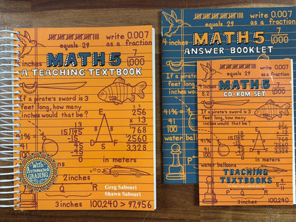Math 5 Teaching Textbook Set with CD-ROM & Answer Key