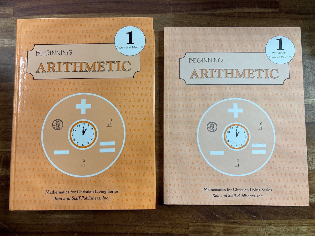 Rod and Staff Beginning Arithmetic 1 Teacher Manual & Workbook 2