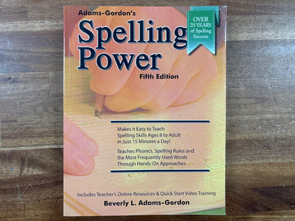 Adams-Gordon's Spelling Power 5th Edition Homeschool Manual