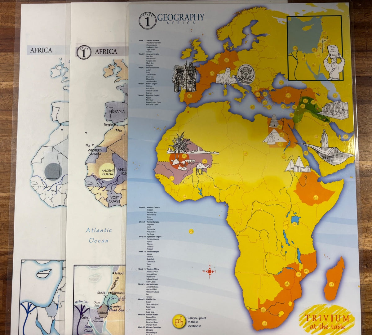 Trivium at the Table Cycle 1 Geography Africa Map Set