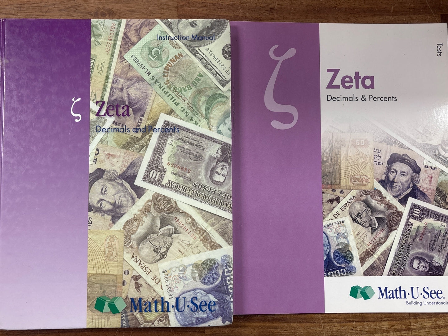 Math-U-See Zeta Decimals & Percents Instruction & Tests