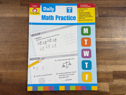 Evan-Moor Daily Math Practice Grade 2 EMC 751 — front cover