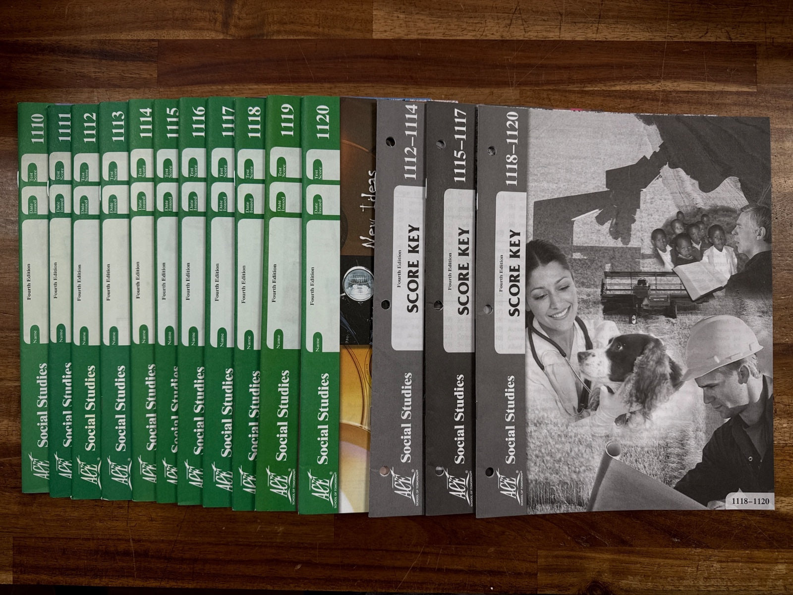 ACE PACEs Social Studies 4th Ed 1110-1120 & Key 1112-1120 Set