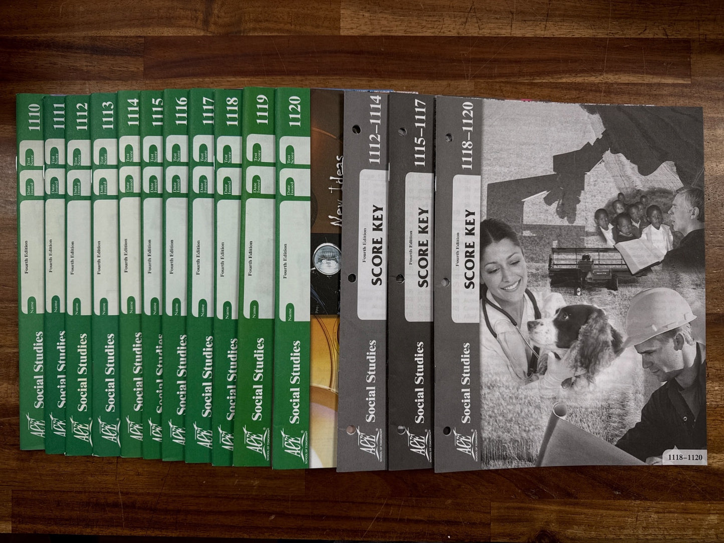 ACE PACEs Social Studies 4th Ed 1110-1120 & Key 1112-1120 Set