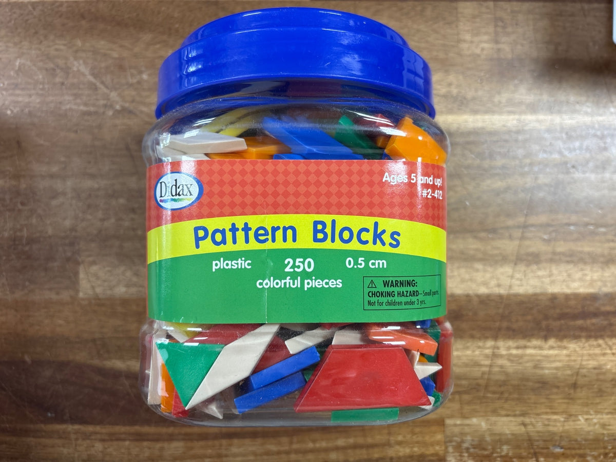 Didax Pattern Blocks Plastic 250 Colorful Pieces 0.5cm — front cover