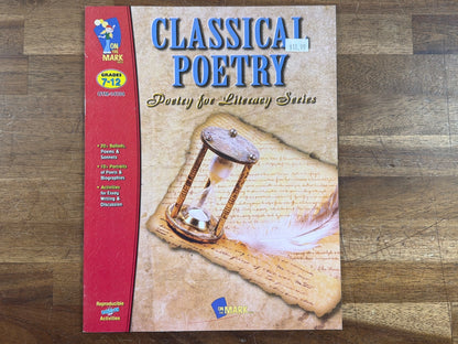 On the Mark Press Classical Poetry Grades 7-12 Workbook