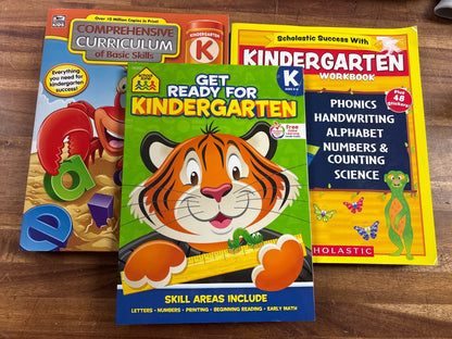 Kindergarten Workbook Bundle: Curriculum, Get Ready, Scholastic